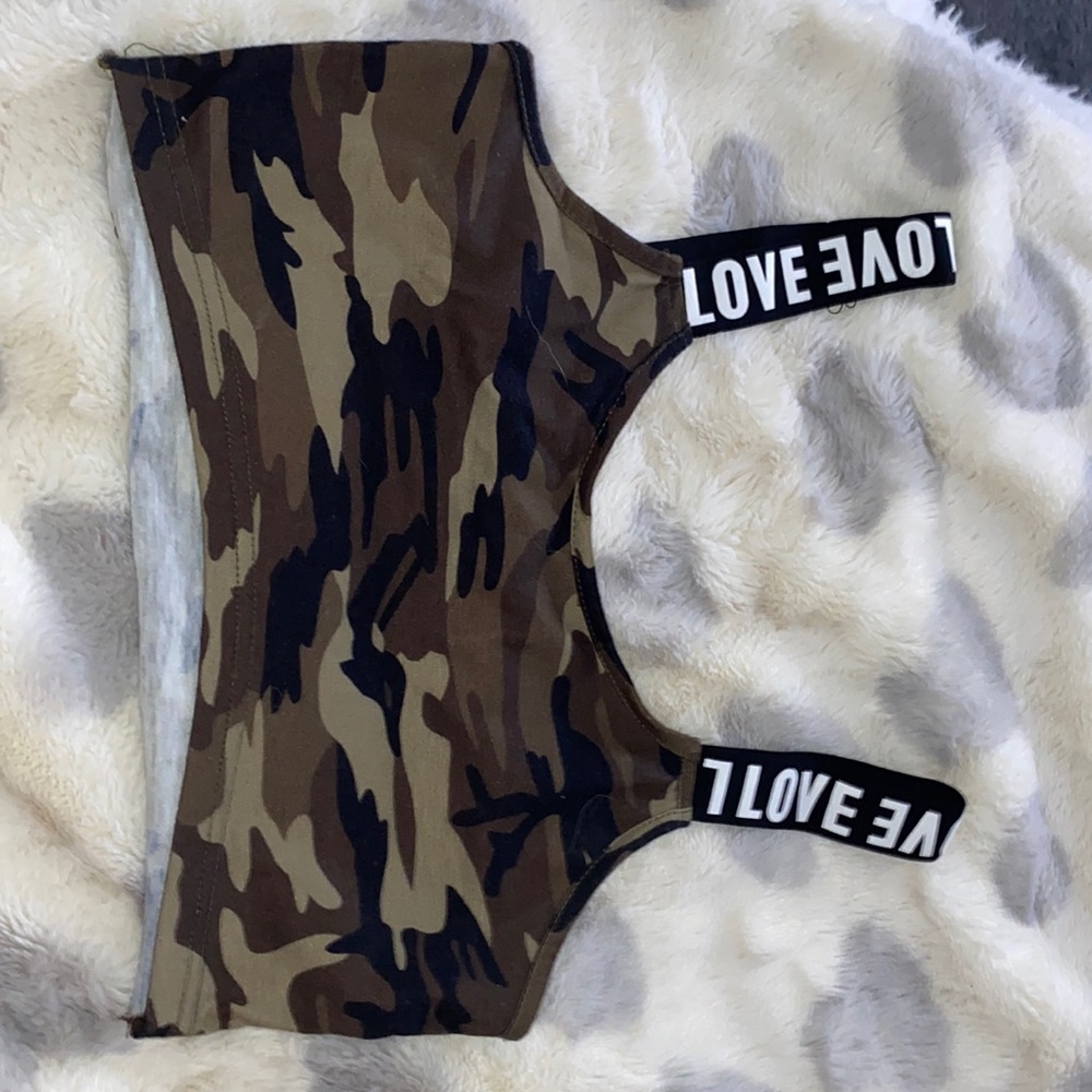 Never worn camo crop top, small, shein